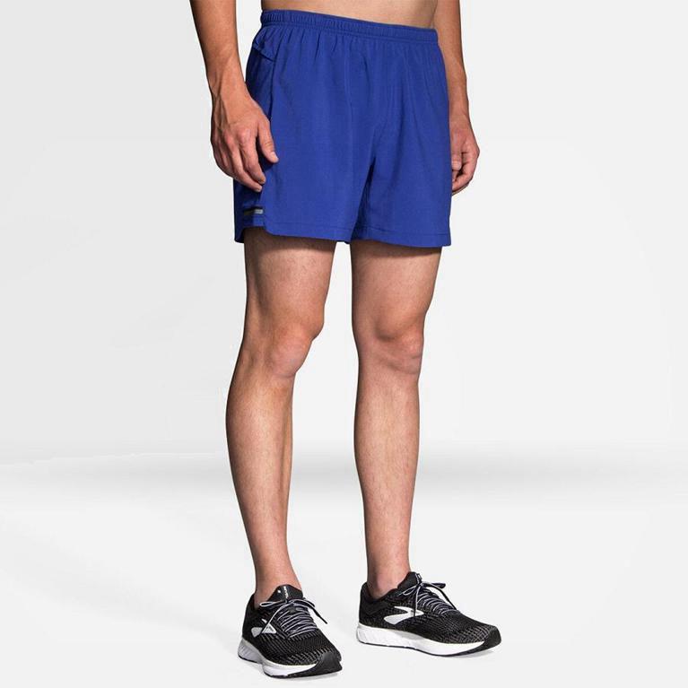 Brooks Sherpa 5 Mens Running Shorts - Blue - Philippines (974103ZEJ)